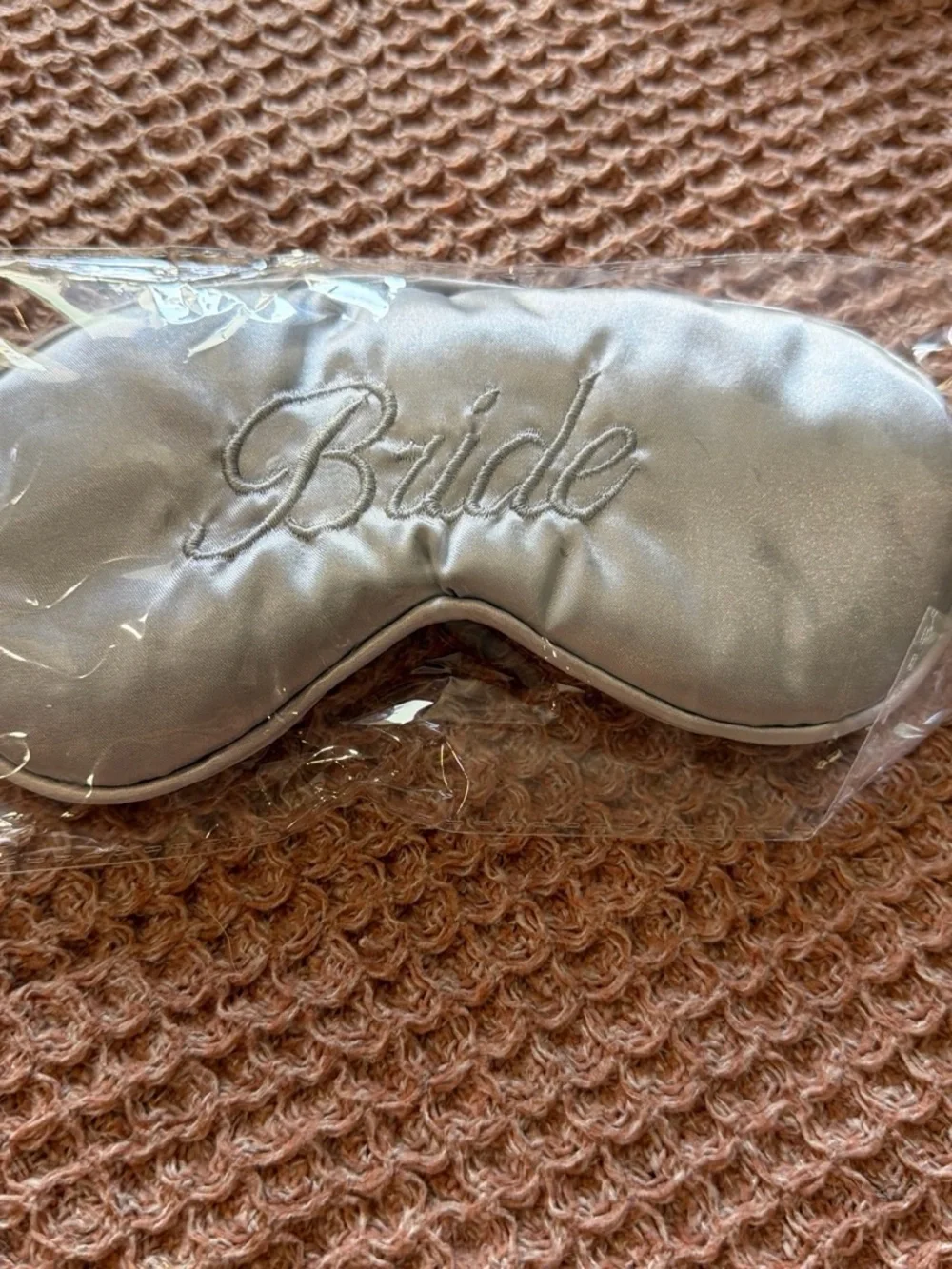 Bride Satin Sleep Mask in Silver